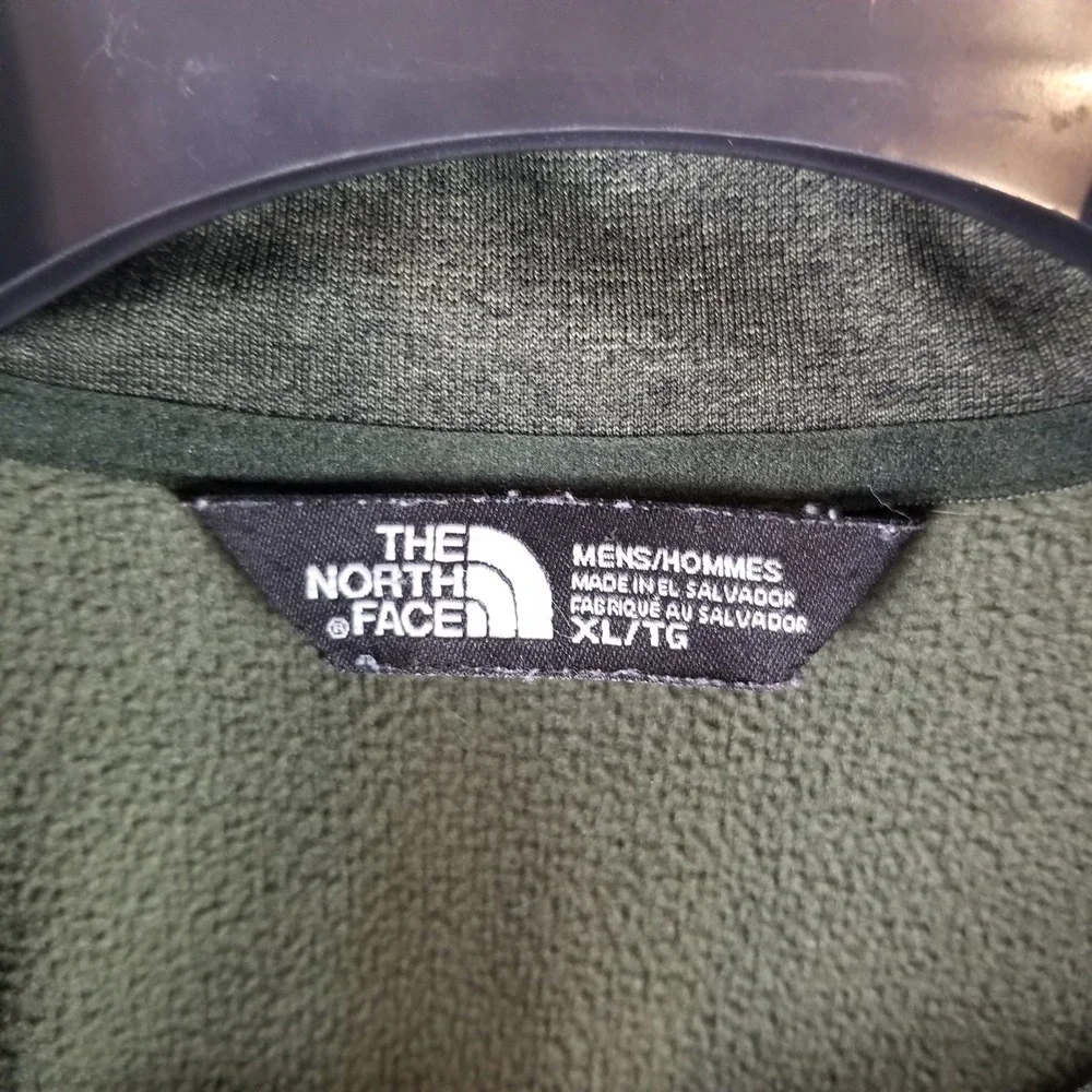 The North Face Mens XL Quarter‎ Zip Fleece Pullover Jacket Forest Green Heather